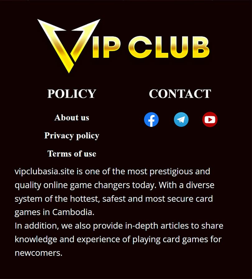 VIPCLUBASIA footer